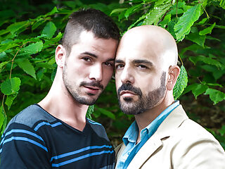 Steamy encounter between Adam Russo and Sean Cross in The Stepfather 2 - a must-see for gay porn enthusiasts.